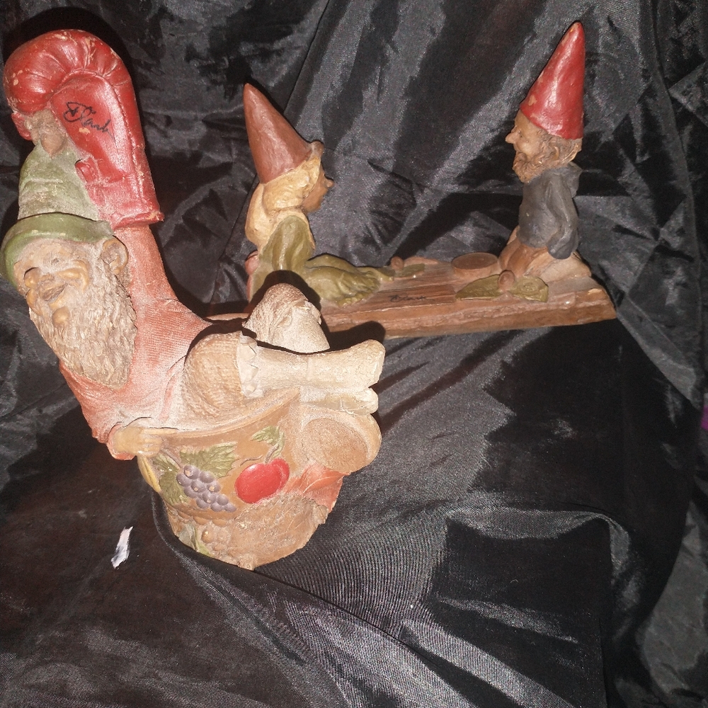 2 EXTRAORDINARY VINTAGE TOM CLARK GNOME FIGURINES